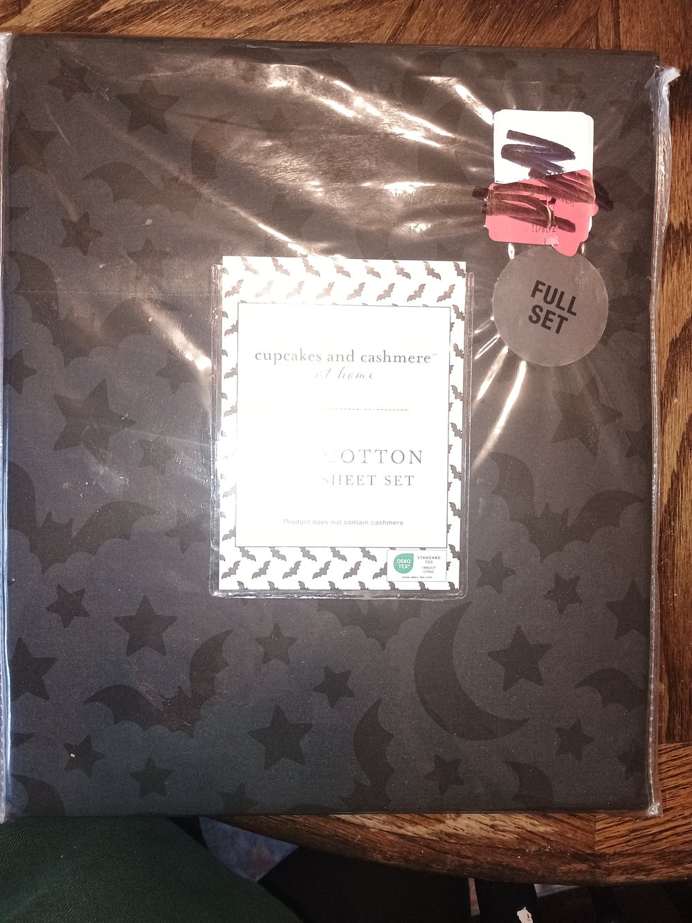cupcakes & cashmere Black Star and Moon Cotton Sheet Set